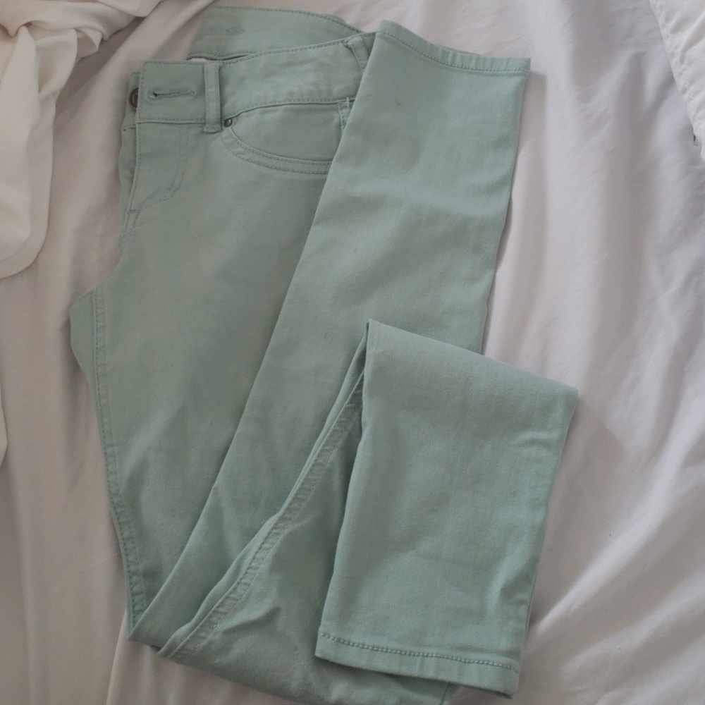 Teal jeggings